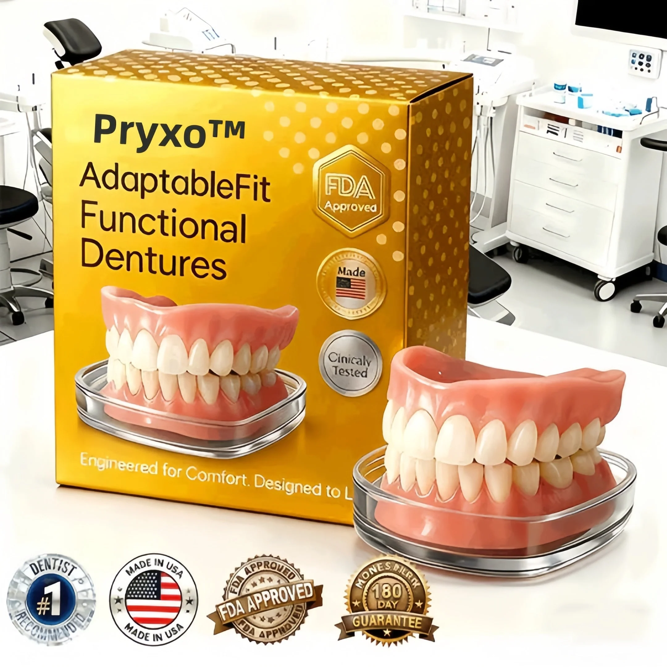Ends Today: 70% OFF! Pryxo™? Custom-Fit Full Functional DenturesMake you more confident